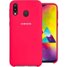 Силіконовий чохол Original 360 Case Logo для Samsung Galaxy M20 (Малиновий)