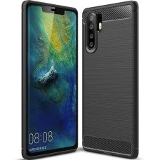 Силиконовый чехол Polished Carbon Huawei P30 Pro (чёрный)