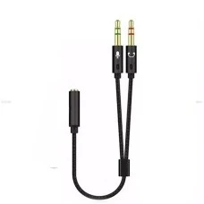 Сплиттер KY-192 One point two audio cable на два аудио разьема 3.5 mm (Чёрный)