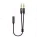Сплиттер KY-192 One point two audio cable на два аудио разьема 3.5 mm (Чёрный) Сплиттер KY-192 One point two audio cable на два аудио разьема 3.5 mm (Чёрный)