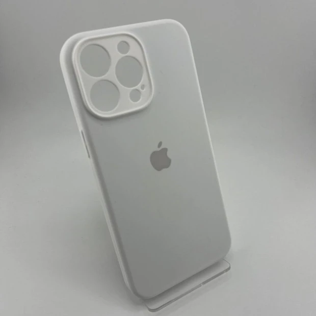 Силіконовий оригінальний чохол RoundCam для Apple iPhone 15 Pro Max (06) Білий