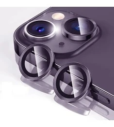 Фіолетове захисне скло на камеру Metal Armor для Apple iPhone 14  /  14 Plus