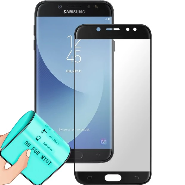 Стекло 5D Ceramic Samsung Galaxy J7 (2017) J730 Black