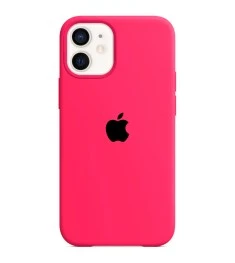 Силіконовий оригінальний чохол Apple для iPhone 12 Mini (31) рожевий Барбі