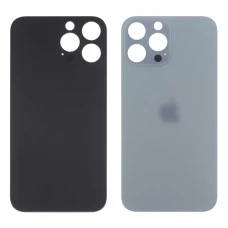 Заднее стекло корпуса для Apple iPhone 13 Pro Max Sierra Blue (синее) маленький вырез под камеру