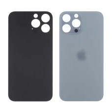 Заднее стекло корпуса для Apple iPhone 13 Pro Sierra Blue (синее) маленький вырез под камеру