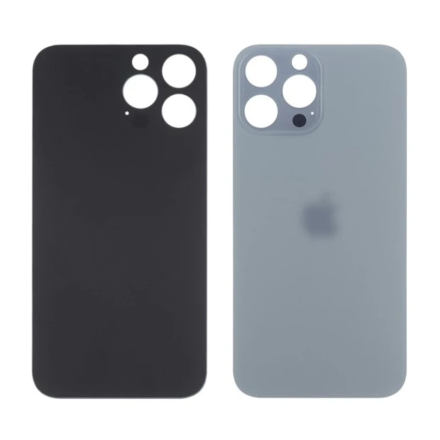 Заднее стекло корпуса для Apple iPhone 13 Pro Sierra Blue (синее) маленький вырез под камеру