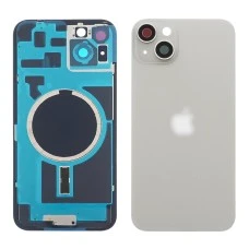 Заднее стекло корпуса для Apple iPhone 14 Plus White (белое) с рамкой и стеклом камеры