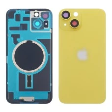 Заднее стекло корпуса для Apple iPhone 14 Plus Yellow (жёлтое) с рамкой и стеклом камеры