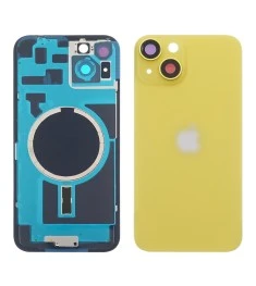 Заднее стекло корпуса для Apple iPhone 14 Plus Yellow (жёлтое) с рамкой и стекло..