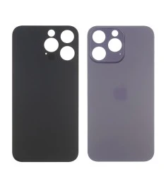 Заднее стекло корпуса для Apple iPhone 14 Pro Deep Purple (фиолетовое) маленький..