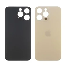 Заднее стекло корпуса для Apple iPhone 14 Pro Gold (золотое) маленький вырез под камеру