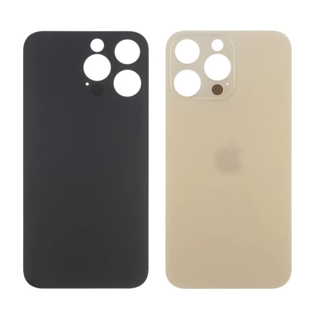 Заднее стекло корпуса для Apple iPhone 14 Pro Gold (золотое) маленький вырез под камеру