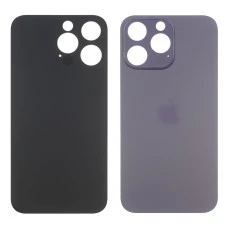 Заднее стекло корпуса для Apple iPhone 14 Pro Max Deep Purple (фиолетовое) маленький вырез под камер