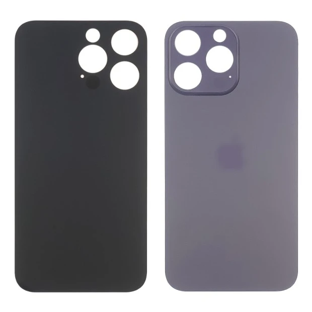 Заднее стекло корпуса для Apple iPhone 14 Pro Max Deep Purple (фиолетовое) маленький вырез под камер