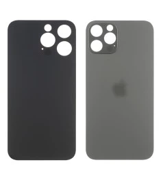 Заднее стекло корпуса для Apple iPhone 14 Pro Max Space Black (серое) маленький ..