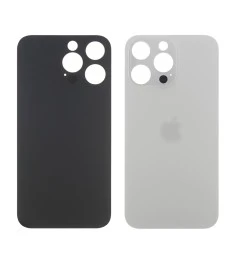 Заднее стекло корпуса для Apple iPhone 14 Pro Silver (белое) маленький вырез под..