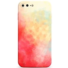 Силіконовий чохол WAVE Watercolor для iPhone 7 Plus  /  8 Plus (білий / червоний)