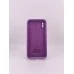 Чохол для iPhone X / XS з колекції Silicone Original Square RoundCam (Баклажановий)