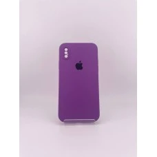 Силикон Original Square RoundCam Case Apple iPhone X / XS (28) Brinjal