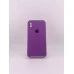 Чохол для iPhone X / XS з колекції Silicone Original Square RoundCam (Баклажановий)