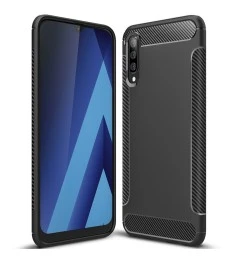 Силикон Soft Carbon Samsung Galaxy A30s / A50 / A50s (2019) (Чёрный)