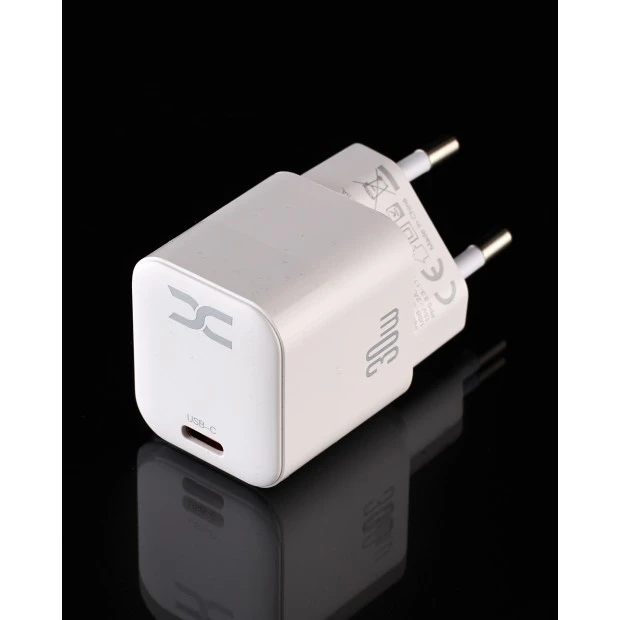 СЗП-адаптер DC CA-F06 GaN 30W (1Type-C) (Білий) D