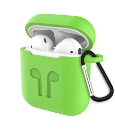 Чохол для навушників Full Silicone Case Apple AirPods (27) трав'яний зелений