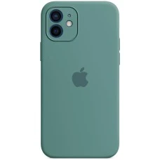 Силикон Original RoundCam Case Apple iPhone 12 (55) Blackish Green