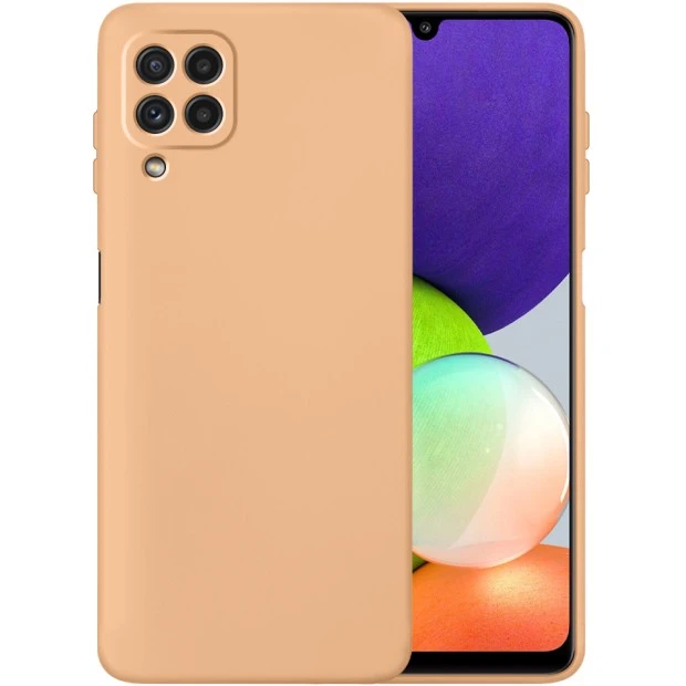 Силикон Original 360 Case Samsung Galaxy A22 (ShutCam) (Персиковый)