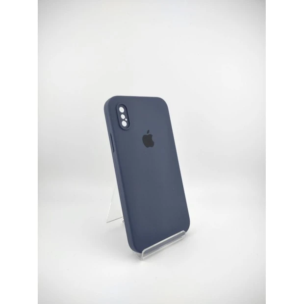 Силіконовий чохол оригінальний квадратний RoundCam для Apple iPhone X  /  XS (09) Midnight Blue