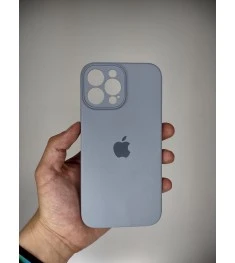 Силіконова оригінальна кругла камера Apple iPhone 13 Pro Max (світло-синій)