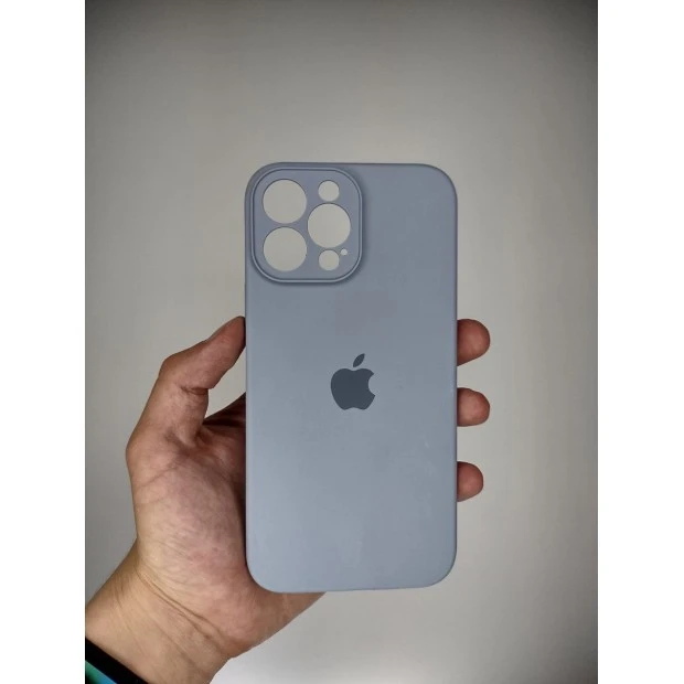 Силіконова оригінальна кругла камера Apple iPhone 13 Pro Max (світло-синій)