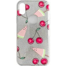 Силікон Glitter Apple iPhone X / XS (Fruit)