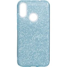 Силиконовый чехол Glitter Xiaomi Redmi Note 7 (Голубой)