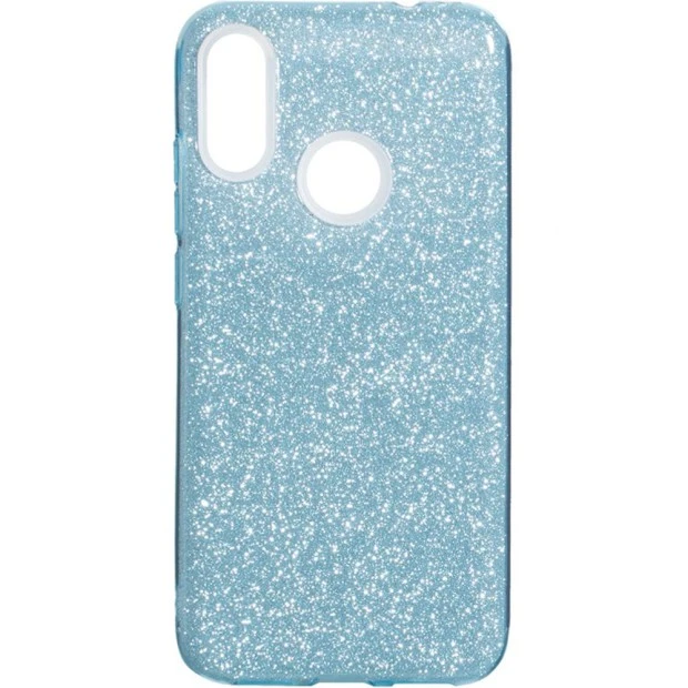Силиконовый чехол Glitter Xiaomi Redmi Note 7 (Голубой)