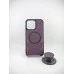 Чохол Leather MagSafe Case з PopSocket для Apple iPhone 14 Pro Max (Темно-фіолетовий) Чохол Leather MagSafe Case з PopSocket для Apple iPhone 14 Pro Max (Темно-фіолетовий)