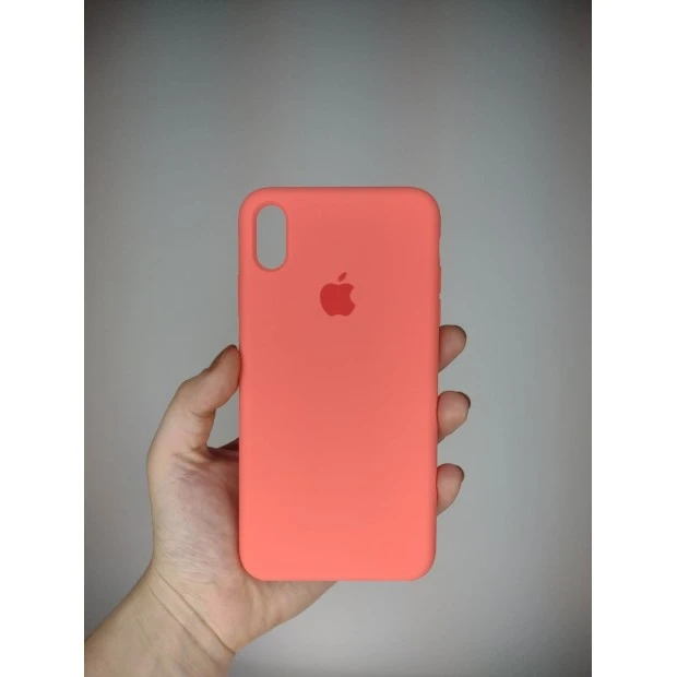 Силіконовий оригінальний чохол Apple iPhone XS Max (Рожевий Цитрус)