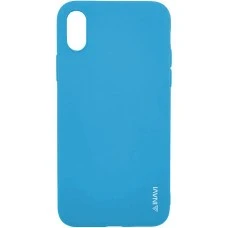 Силикон iNavi Color iPhone X / XS (голубой)