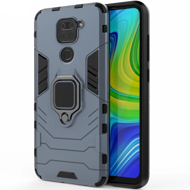 Бронь-чехол Ring Armor Case Xiaomi Redmi Note 9 / Redmi 10X (Пыльная бирюза)
