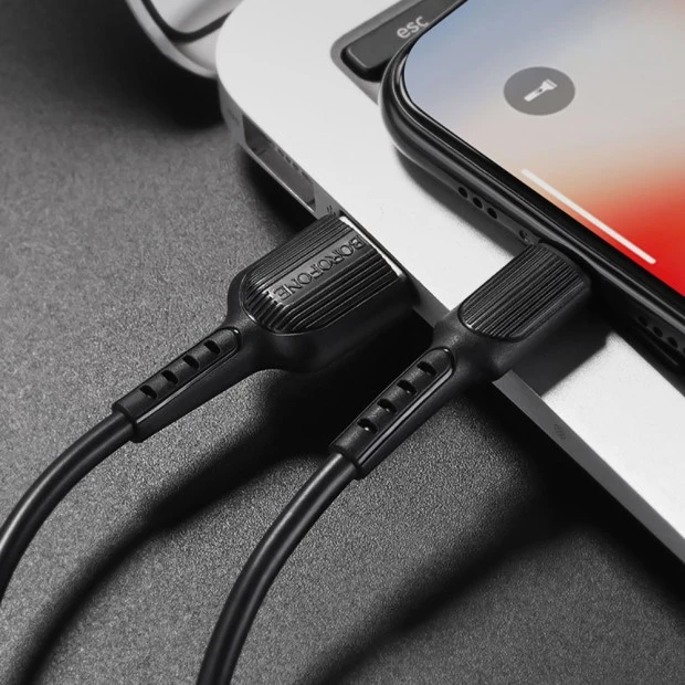 USB-кабель Borofone BX16 (Lightning) (Чорний)