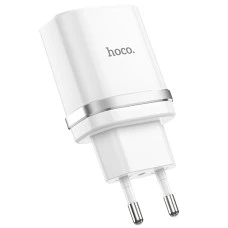 СЗУ-адаптер USB Hoco C12Q 2USB 2.4A QC3.0 18W (Белый)