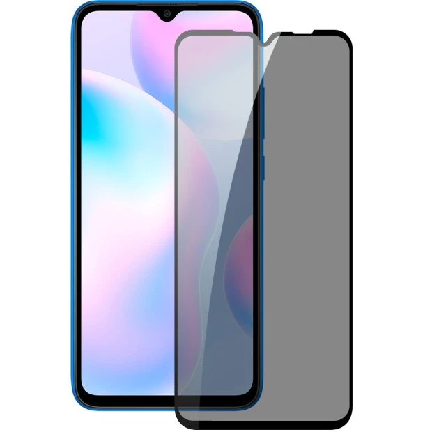 Защитное стекло 5D Privacy HD Xiaomi Redmi 9A / 9C / 10A / A1 / Poco C3 Black