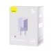 Блок живлення Baseus GaN5 20W (1 Type-C) (Фіолетовий) CCGN050101 Блок живлення Baseus GaN5 20W (1 Type-C) (Фіолетовий) CCGN050101