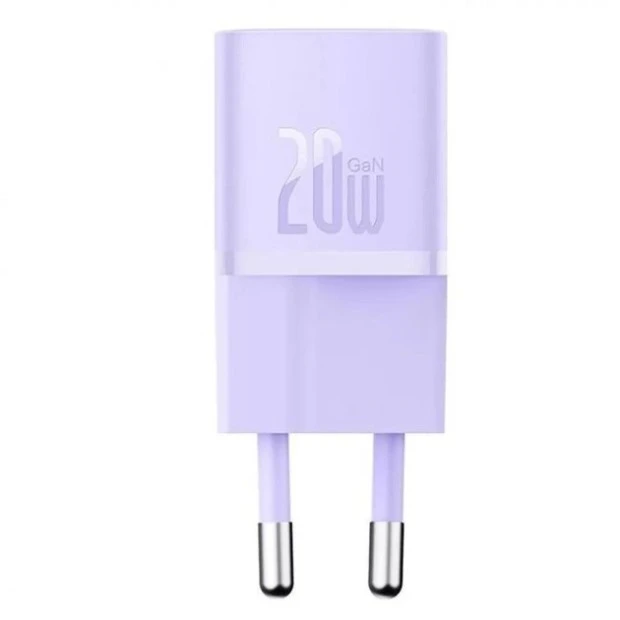 Блок живлення Baseus GaN5 20W (1 Type-C) (Фіолетовий) CCGN050101