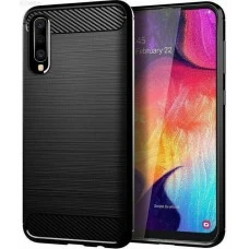 Силиконовый чехол Polished Carbon Samsung Galaxy A30s / A50 / A50s (2019) (Чёрный)