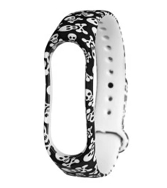 Ремешок Picture Design Xiaomi Mi Band 3 / Mi Band 4 (Черепа)