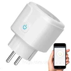 Розумна розетка Tuya 20A WiFi + Голосове Управління (Біла)