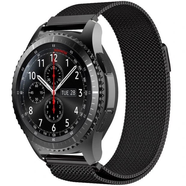 Ремешок Milanese Loop Xiaomi Amazfit / Amazfit Stratos / Samsung Gear S2 / S3 22mm (Black)