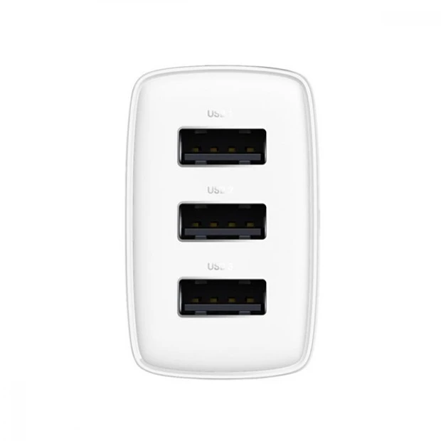 СЗУ-адаптер Baseus Compact 17W (3USB) (Белый) CCXJ020102